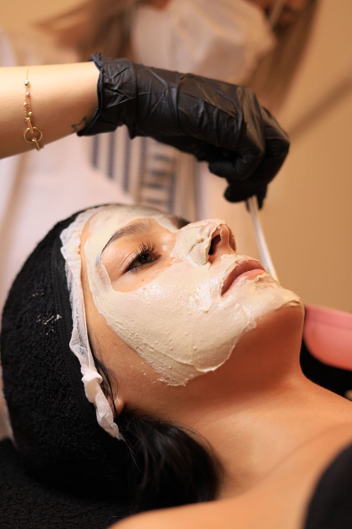 A relaxing clay facial mask treatment